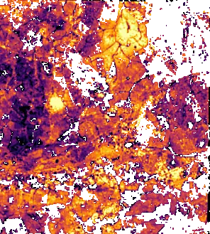 Summer land-surface temperature map of Johannesburg–Ekurhuleni